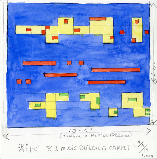 Morton Feldman Carpet, watercolor by Steven Holl.