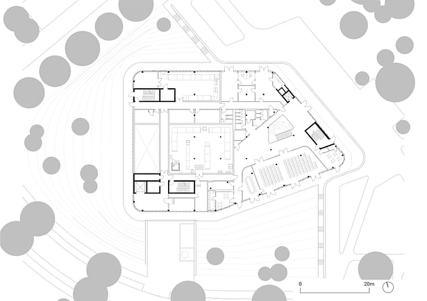 First floor plan, original scale 1:200 © HENN