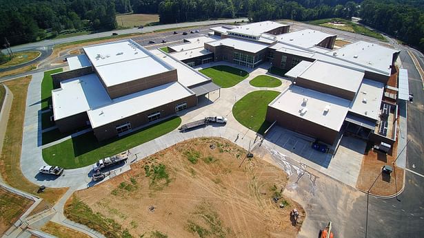 Drone Aerial of Courtyard Photo Credit: JCS Architects