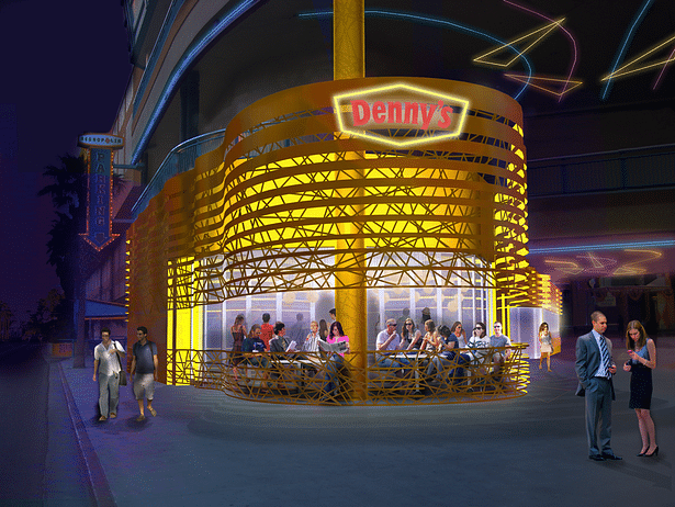 Rendered view at night.