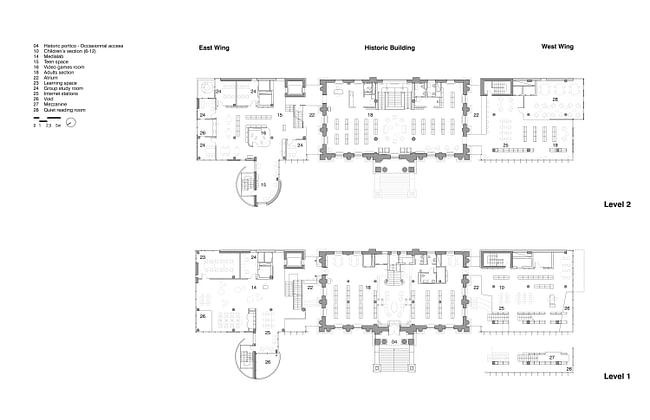 Level 1 and 2 plan. Image credit: EVOQ Architecture