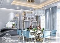 Contemporary dining room interior design in Dubai