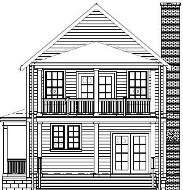 WEST ELEVATION OF HOME