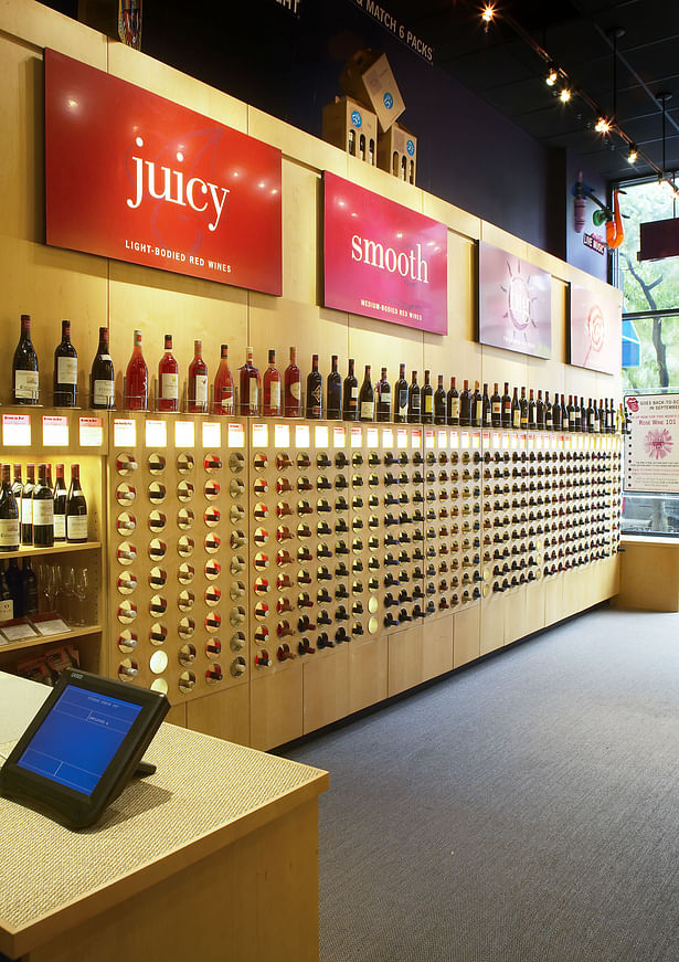 The goal of the shop is to make it fun and easy to choose a bottle of wine.