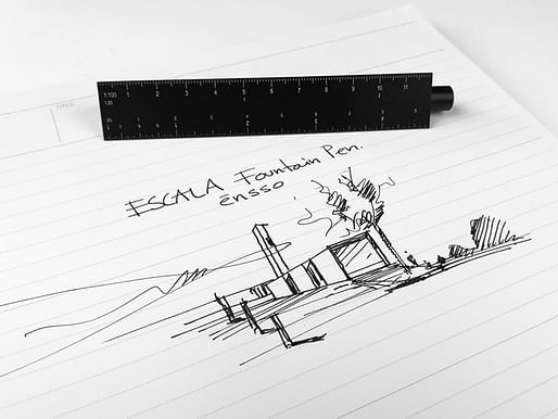 ESCALA: scale-ruler fountain pen. Photo by ENSSO.