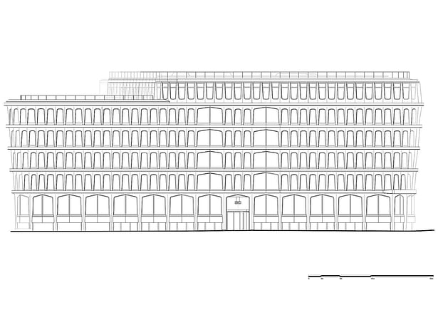 Drawing of the South elevation 