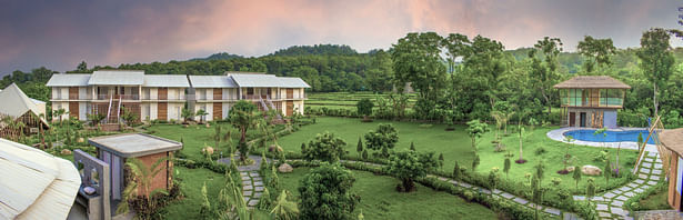 Guest rooms overlooking the forest