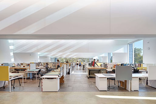 Inside the University of Michigan's Taubman College of Architecture and Urban Planning. Image courtesy Taubman College.