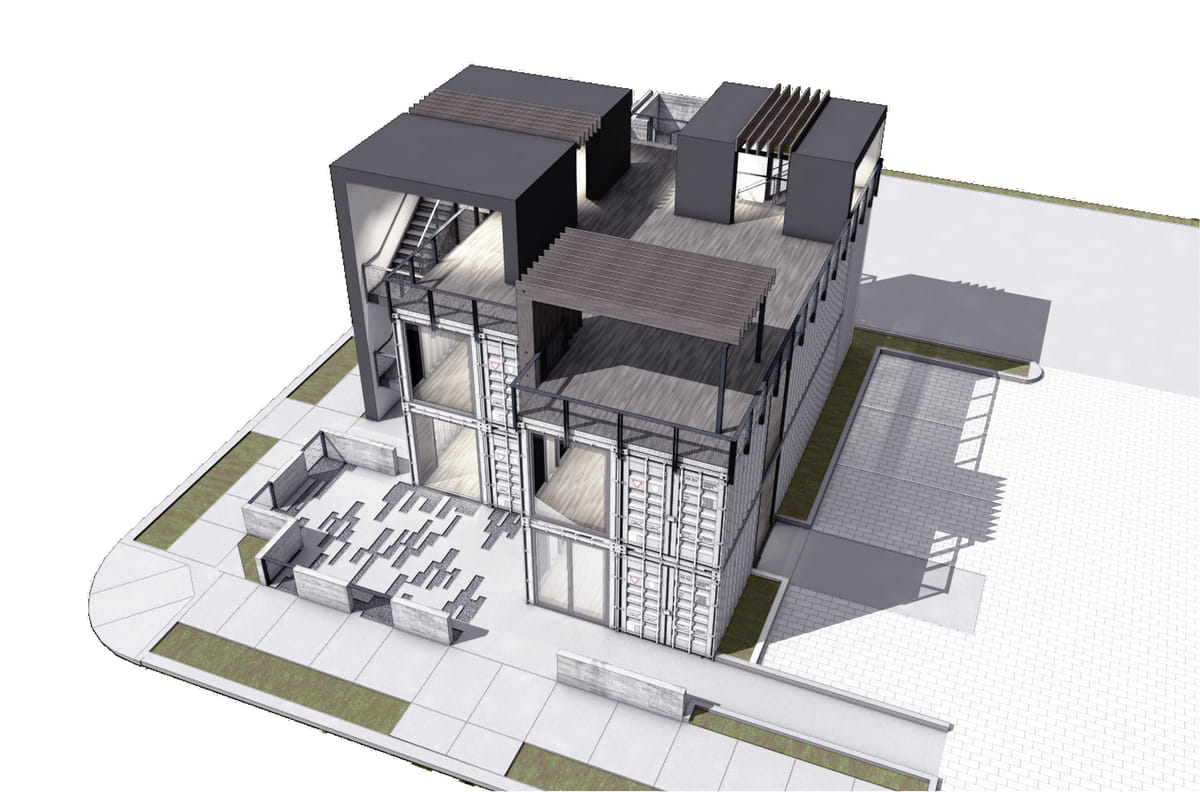 Mixed Module Shipper Mixed-Use Commercial Shipping Container | AB design studio, inc ...