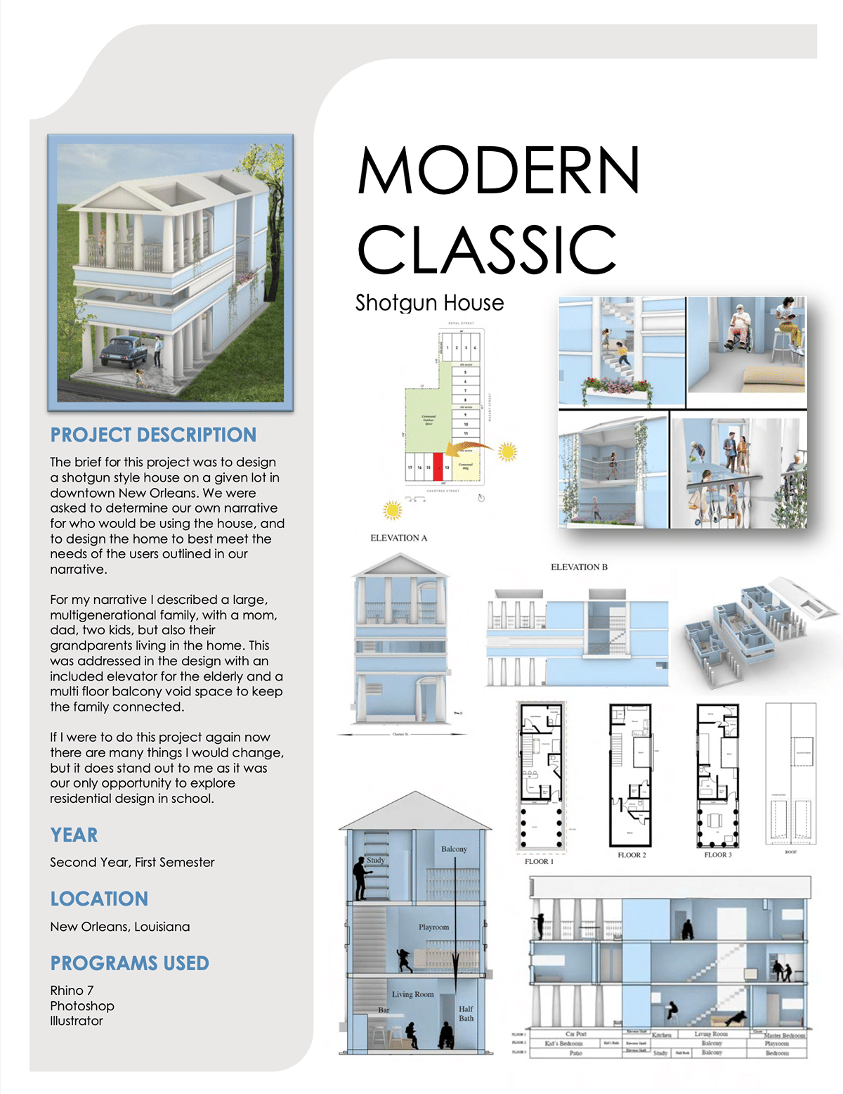 Modern Classic Shotgun Home | Elliott Burns | Archinect