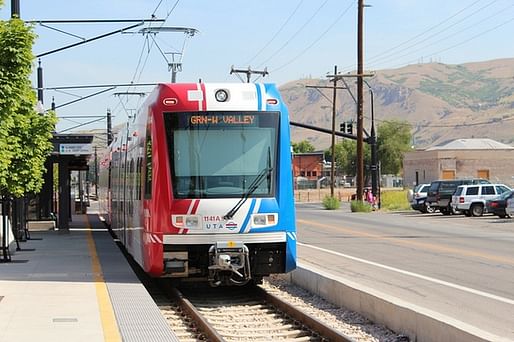 Green Line light rail train at Salt Lake Central station, in Salt Lake City, Utah. (The Atlantic Cities; Photo: Matt Johnson/Flickr)