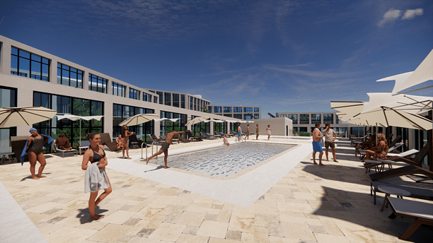 Rooftop Swimming Pool & Amenity Area