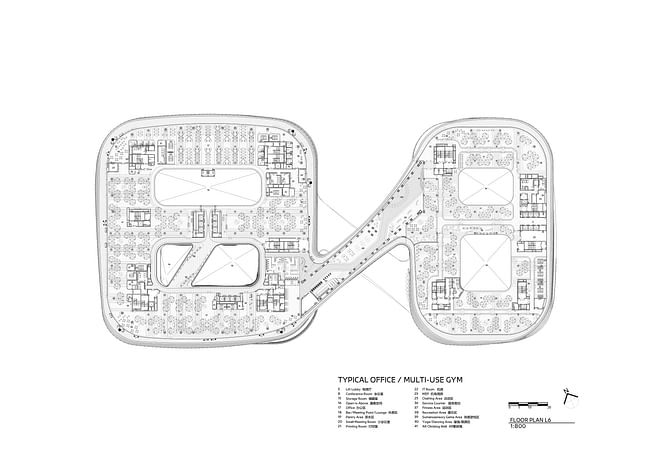 5th floor plan. Image: Zaha Hadid Architects