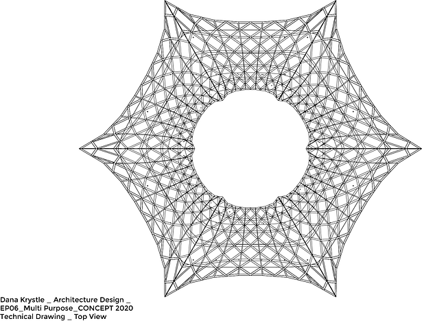 _Multi Purpose _ Architecture Design 6_Dana Krystle _ Techincal _ Top View