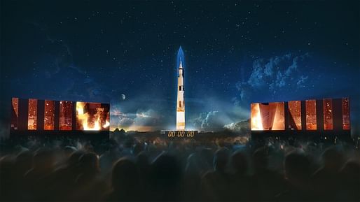 A multi-media projection of a Saturn V rocket is coming to the Washington Monument. Image courtesy of the National Air and Space Museum.