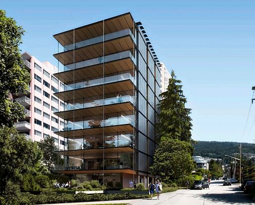 Rendering of the 2204 Bellevue Avenue development in West Vancouver, BC. Image: Perkins and Will/Delta Land Development, via Urbanized Vancouver