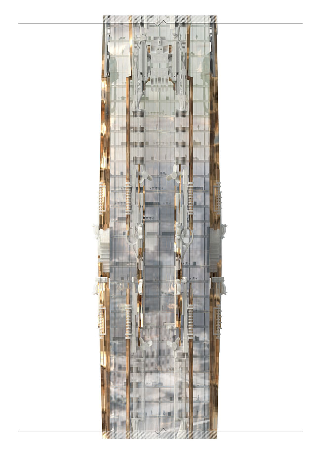 Elevation - body. Image: Mark Foster Gage Architects.