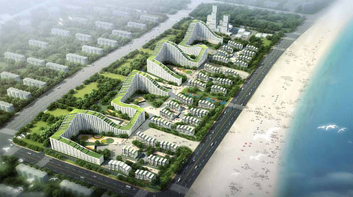 Rendering of the Dongjiang Harbor Master Plan Entry (Image: HAO/Archiland Beijing)