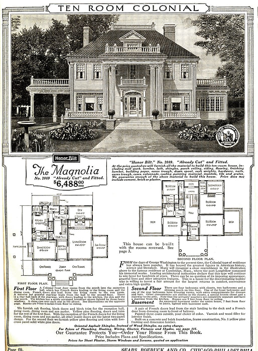 This Sears "Magnolia" mail-order house could have been yours for only $6,488! That 1921 price, adjusted for inflation, translates to $86,722 in 2016 dollars. (Image via Wikipedia)