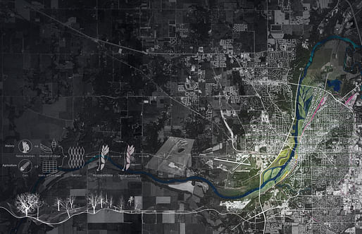 Natural Water as Cultural Water / A 30 Year Plan for Wabash River Corridor in Lafayette by Daniel (Zhicheng) Xu - ASLA 2013 Student Excellence Award Winner. Image courtesy of Daniel Xu.