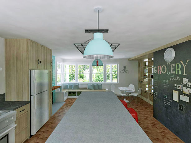 Kitchen/dining room interior rendering
