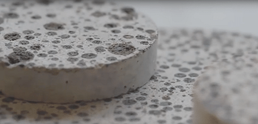 The bacteria-infused concrete. Image: YouTube