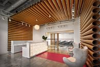 Stantec Designs Headquarters for Hospitality Upholstery Leader Valley Forge Fabrics