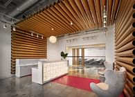 Stantec Designs Headquarters for Hospitality Upholstery Leader Valley Forge Fabrics