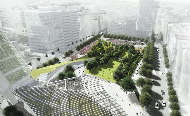 Pershing Square Renew finalist proposal: SWA with Morphosis