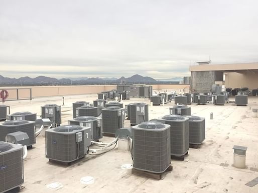 Air conditioners on a residential building roof, Phoenix, AZ. Image ©️ Liz Gálvez/Courtesy of the SOM Foundation.