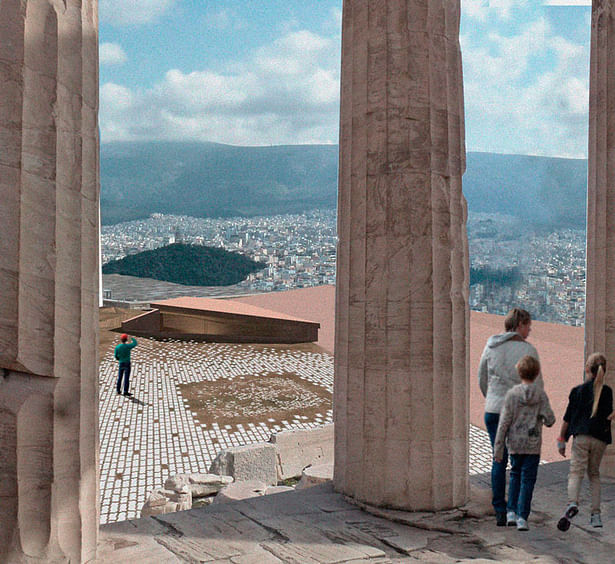 View from the Parthenon towards the museum 