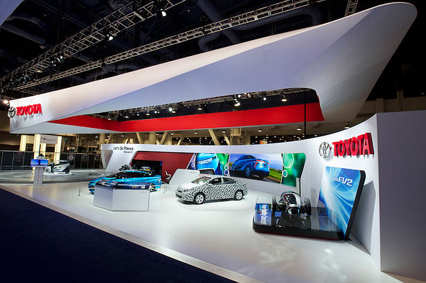 The Toyota booth displayed these 3 concept cars by showcasing them in a brand new, venue-specific environment.