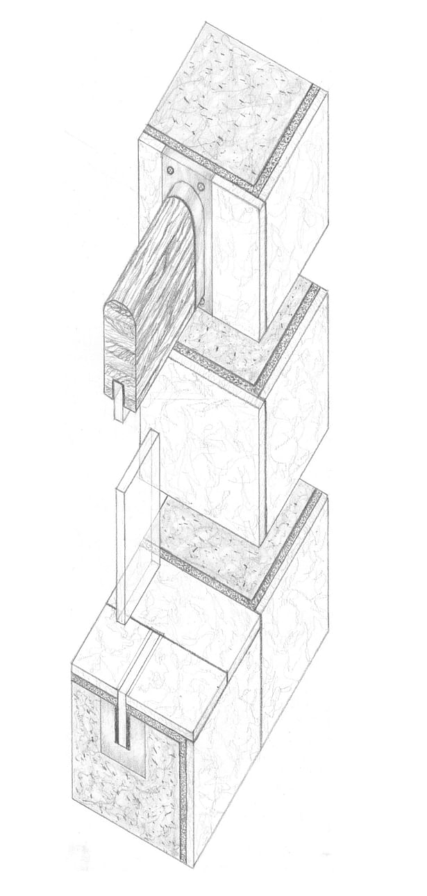 railing detail . 2008 . graphite