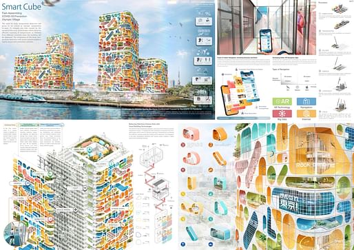 ​1st Place: Smart Cube +/Fast-Assembling COVID-19 Prevention Olympic Village, Tokyo