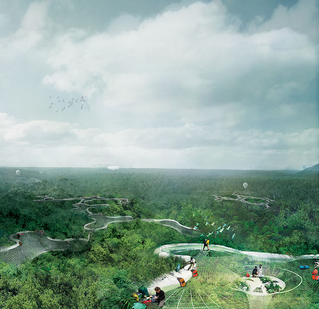 Winner of the Architectural Association's Foster + Partners Prize 2012: ‘The 6th Layer – Explorative Canopy Trail’ by Yi Yvonne Weng (Image: Yi Yvonne Weng)