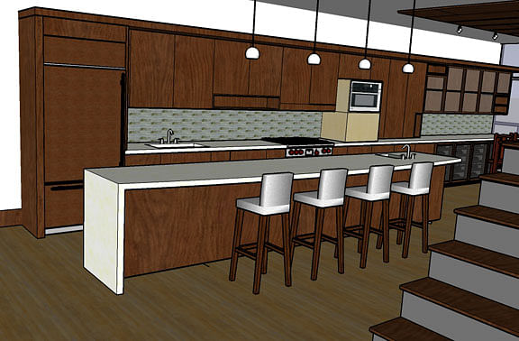 SD rendering of kitchen