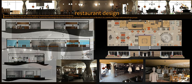 Interior design for a restaurant