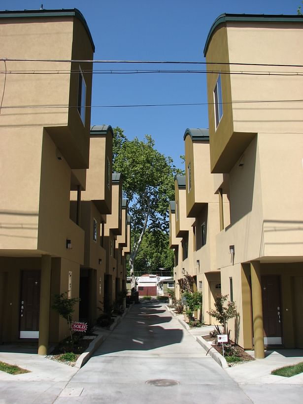 Southside Urban Villa's; central alley driveway