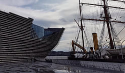 Kengo Kuma visits his ship-like V&A Dundee museum as exterior nears completion