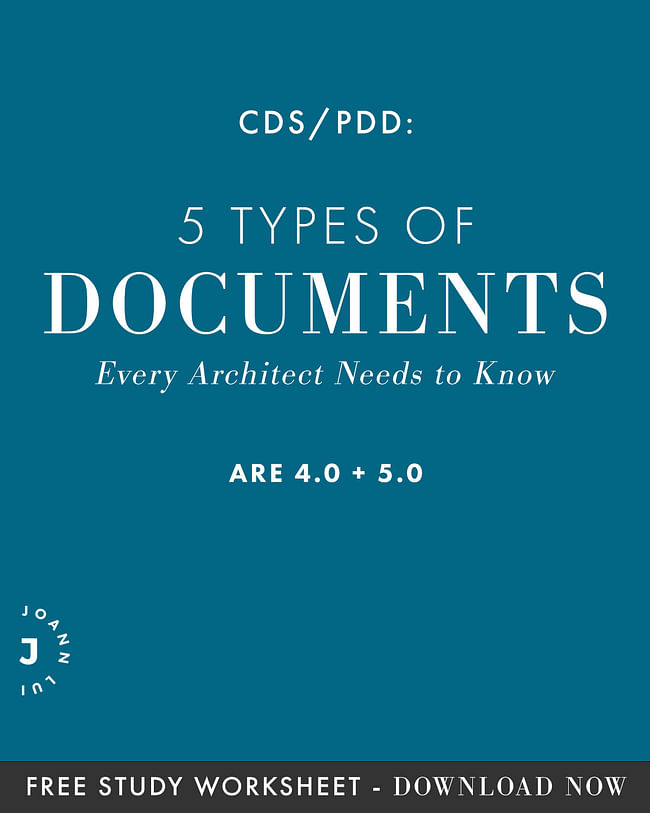 We're diving into every type of documents you’d need to know for the ARE 4.0 CDS/ARE 5.0 PDD exams. You can even download the CDS/PDD – Know Your Documents study guide at the end of the post before your exam!