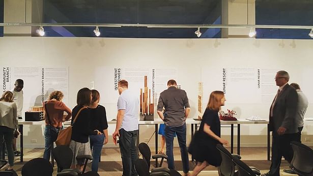 Model at left, exhibited at Cleveland Urban Design Collaborative, July 2016, photograph by Theodore Ferringer