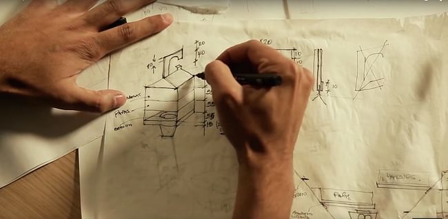 The design process behind McDonald's bike tote (screenshot via YouTube)