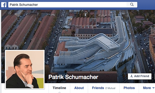 Patrik Schumacher took to Facebook to lambast architecture critics and "charlatan epigones." Credit: Facebook