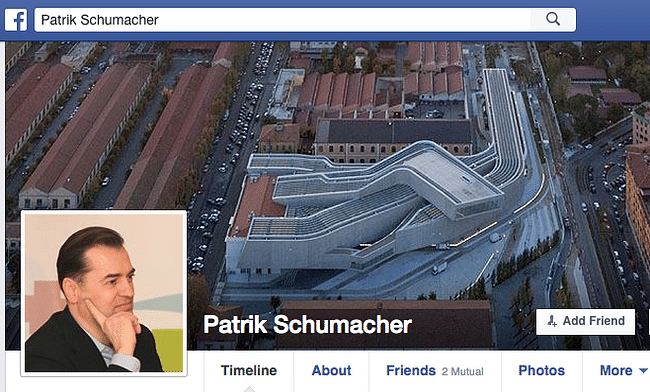 Patrik Schumacher took to Facebook to lambast architecture critics and 'charlatan epigones.' Credit: Facebook