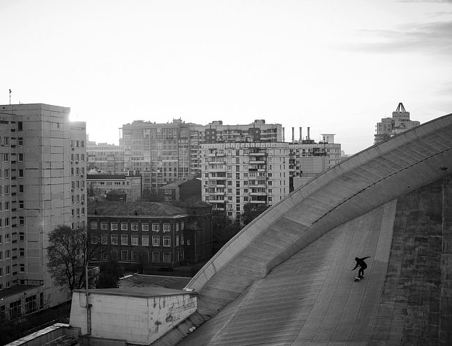 As more and more once-public buildings in Moscow become privatized and increasingly off-limits, the city's youth reclaims the most exciting, hidden spaces. (Photo: Pasha Volkov; image via calvertjournal.com)