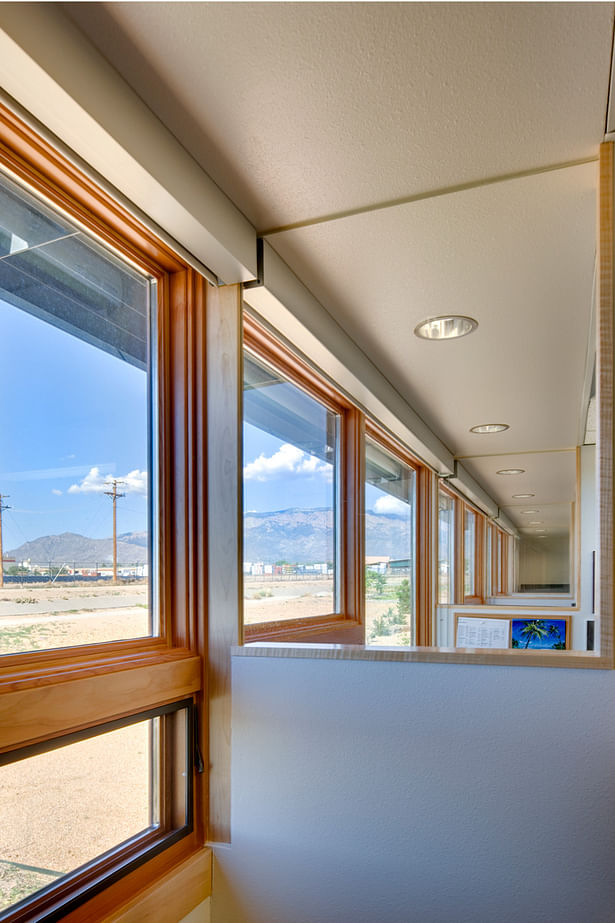 Providers' offices, with views to Sandia Mountains beyond. Image: Patrick Coulie