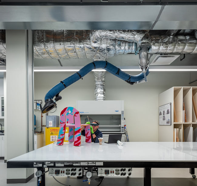 New conservation lab with north-facing windows at the Denver Art Museum. Photo by James Florio Photography, courtesy of the Denver Art Museum.