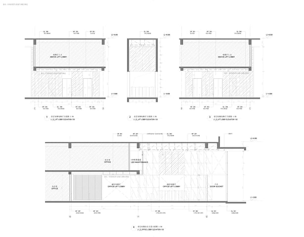 Section plan of East Lobby