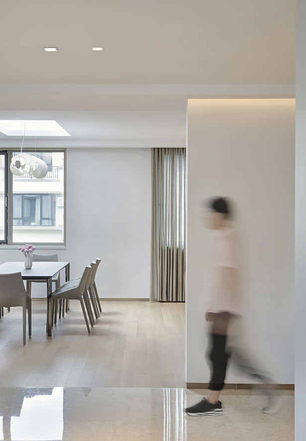 Corridor and Details of the Restaurant on the Owners-living Fourth Floor