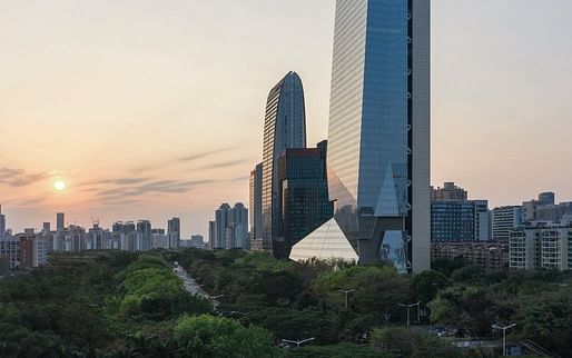 Related on Archinect: Morphosis' Shenzhen skyscraper sets world record with detached core